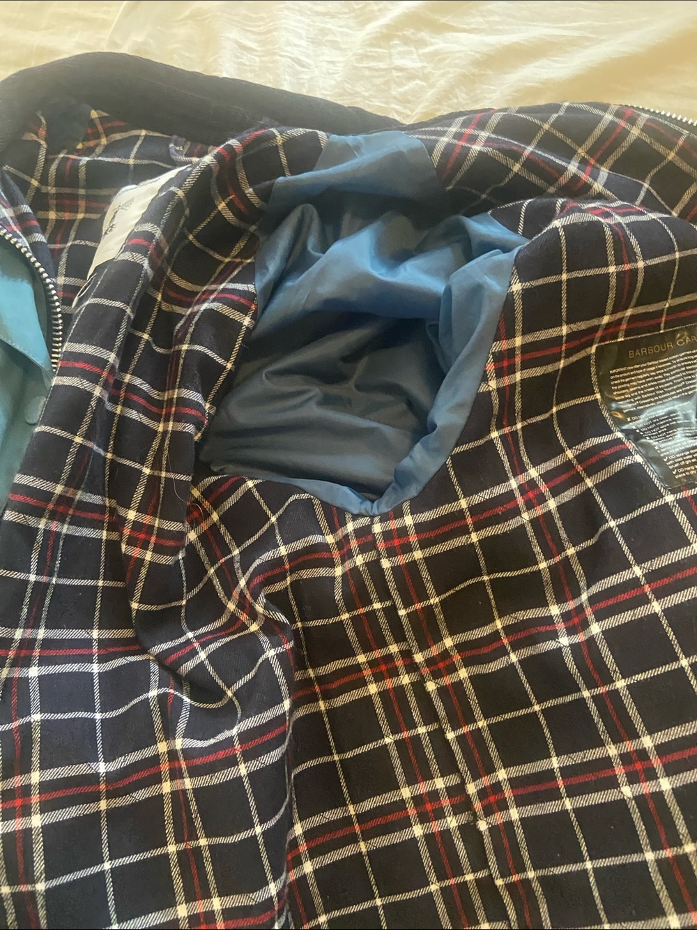 Alexa Chung Barbour Waxed Cotton Jacket with Black Corduroy Collar - Picture 16 of 16